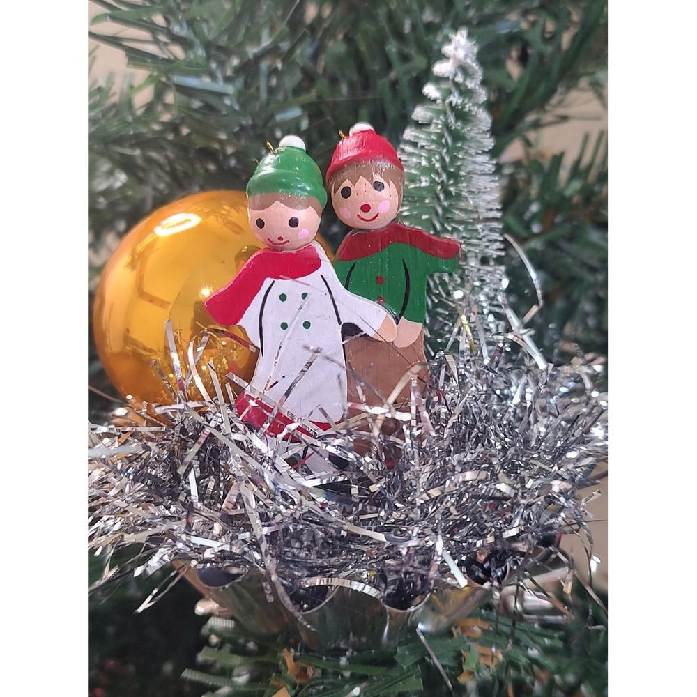 Winter Couple Clip On Christmas Ornament Romance Handmade Tart Tin One Of A Kind